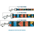 Load image into Gallery viewer, Dog Leash - Geometric8 Charcoal/Orange/Gold/Blue