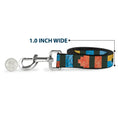 Load image into Gallery viewer, Dog Leash - Geometric8 Charcoal/Orange/Gold/Blue