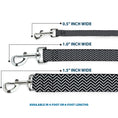 Load image into Gallery viewer, Dog Leash - Herringbone Jagged Black/White