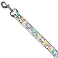 Load image into Gallery viewer, Dog Leash - Happy/Sad Bunnies & Stars White/Pastel