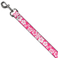 Load image into Gallery viewer, Dog Leash - Hibiscus Neon Pink/White