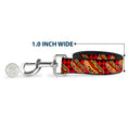 Load image into Gallery viewer, Dog Leash - Hot Dogs/Buffalo Plaid Black/Red