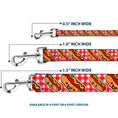 Load image into Gallery viewer, Dog Leash - Hot Dogs Buffalo Plaid White/Red