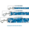 Load image into Gallery viewer, Dog Leash - Hibiscus Collage White/Blues