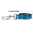 Load image into Gallery viewer, Dog Leash - Hibiscus Collage White/Blues