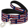 Load image into Gallery viewer, Dog Leash - Hawaii Flags Weathered Blue/Red/White