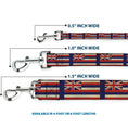 Load image into Gallery viewer, Dog Leash - Hawaii Flags2/Navy
