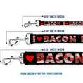 Load image into Gallery viewer, Dog Leash - I "Heart" BACON Black/Bacon