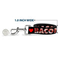 Load image into Gallery viewer, Dog Leash - I "Heart" BACON Black/Bacon