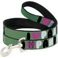 Load image into Gallery viewer, Dog Leash - I "Heart" PANDAS Green/White/Black/Pink