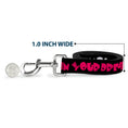 Load image into Gallery viewer, Dog Leash - IN YOUR DREAMS! Black/White/Pink