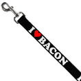 Load image into Gallery viewer, Dog Leash - I "HEART" BACON Black/White/Red