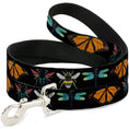 Load image into Gallery viewer, Dog Leash - Insects CLOSE-UP Black