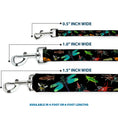 Load image into Gallery viewer, Dog Leash - Insects Scattered CLOSE-UP Black