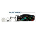 Load image into Gallery viewer, Dog Leash - Insects Scattered CLOSE-UP Black