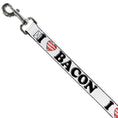 Load image into Gallery viewer, Dog Leash - I "Heart" BACON White/Black/Bacon