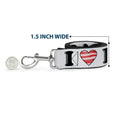 Load image into Gallery viewer, Dog Leash - I "Heart" BACON White/Black/Bacon