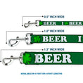 Load image into Gallery viewer, Buckle-Down Dog Leash - I "Clover" BEER/Clover Outlines Greens/White