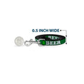 Load image into Gallery viewer, Buckle-Down Dog Leash - I "Clover" BEER/Clover Outlines Greens/White