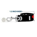 Load image into Gallery viewer, Dog Leash - I "HEART" SAN FRANCISCO Black/White/Red