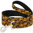 Load image into Gallery viewer, Dog Leash - Jack-o'-Lantern Collage Black