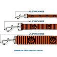 Load image into Gallery viewer, Dog Leash - Jack-o'-Lantern Pumpkin Stripe Orange/Black