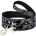 Load image into Gallery viewer, Dog Leash - Love Love Black/White