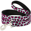 Load image into Gallery viewer, Dog Leash - Leopard White/Fuchsia