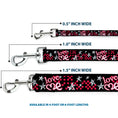 Load image into Gallery viewer, Dog Leash - Love Me w/Sketch Stars & Checkers Black/Fuchsia/White