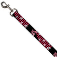 Load image into Gallery viewer, Dog Leash - Love Me w/Sketch Stars & Stripes Black/Fuchsia/White