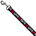 Load image into Gallery viewer, Dog Leash - Love/Hate Black/White/Fuchsia