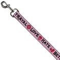 Load image into Gallery viewer, Dog Leash - Love/Hate/Betrayal Pink/Black/Fuchsia