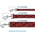 Load image into Gallery viewer, Dog Leash - Leaves Swirl Navy/Burgundy