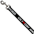 Load image into Gallery viewer, Dog Leash - LOS F*CKIN' ANGELES Heart Black/White/Red