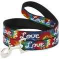 Load image into Gallery viewer, Dog Leash - LOVE IS LOVE BD Tie Dye/White