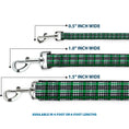 Load image into Gallery viewer, Dog Leash - Mini Houndstooth Green/Black/Gray