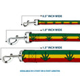 Load image into Gallery viewer, Buckle-Down Dog Leash - Marijuana Leaf Repeat Rasta