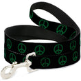 Load image into Gallery viewer, Buckle-Down Dog Leash - Marijuana Peace Repeat Black/Green