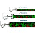 Load image into Gallery viewer, Buckle-Down Dog Leash - Marijuana Haze Rasta/Black