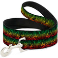 Load image into Gallery viewer, Buckle-Down Dog Leash - Marijuana Haze Rasta/Rasta