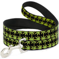 Load image into Gallery viewer, Buckle-Down Dog Leash - Marijuana Reflection Black/Yellow/Green