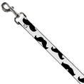 Load image into Gallery viewer, Dog Leash - Mustaches White/Black