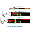 Load image into Gallery viewer, Dog Leash - Maze Lines Black/Rasta