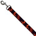 Load image into Gallery viewer, Dog Leash - Mud Flap Girls w/Stripes Black/Red/Orange