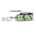 Load image into Gallery viewer, Dog Leash - Mud Flap Girls w/Stripes Tan/Green/Lime Green