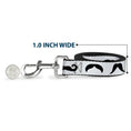Load image into Gallery viewer, Dog Leash - Mustaches Straight White/Black