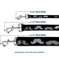 Load image into Gallery viewer, Dog Leash - Mustache Sketch Black/White