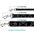 Load image into Gallery viewer, Dog Leash - Mustache Outlines Black/White