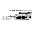 Load image into Gallery viewer, Dog Leash - Multi Mustaches Sketch White/Black