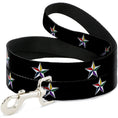 Load image into Gallery viewer, Dog Leash - Nautical Star Black/White/Multi Color